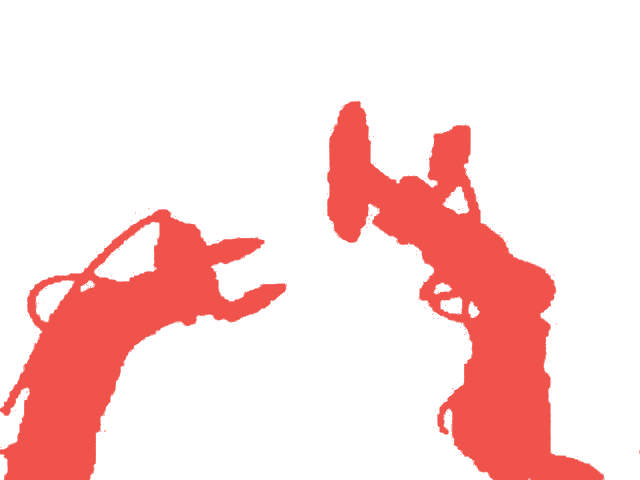 Dynamic-region mask isolated from the RGB image